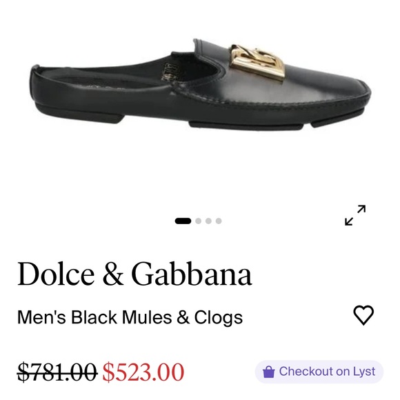 Dolce & Gabbana Black Leather Loafers with Gold DG Logo